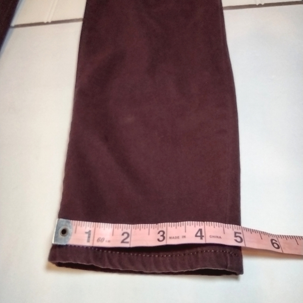 LOFT women's burgundy stretchy leggings size (12) - Picture 11 of 15